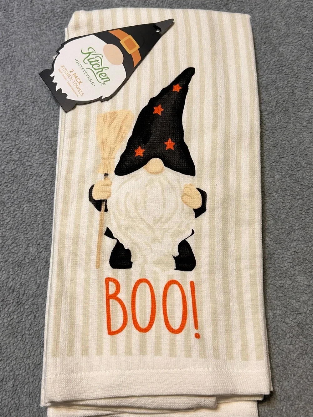 Halloween BOO Gnome Kitchen Towel
